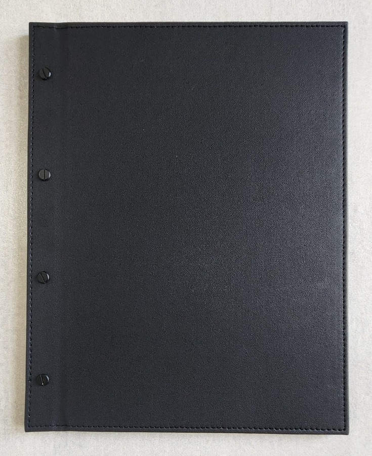A4 Black PU 2-Part Menu Cover | barno.co.za