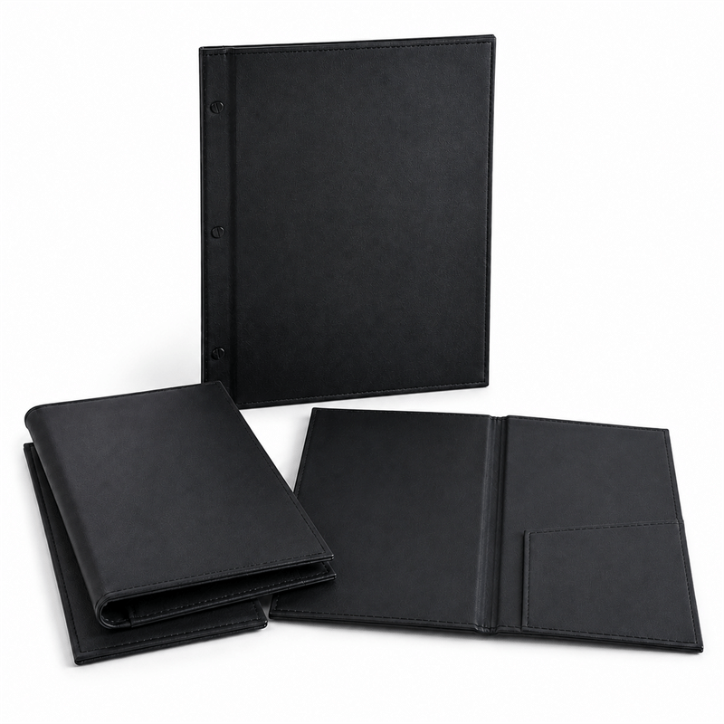 Pack 1 Option A - A4 PU Menu Covers and PU Bill folders | barno.co.za